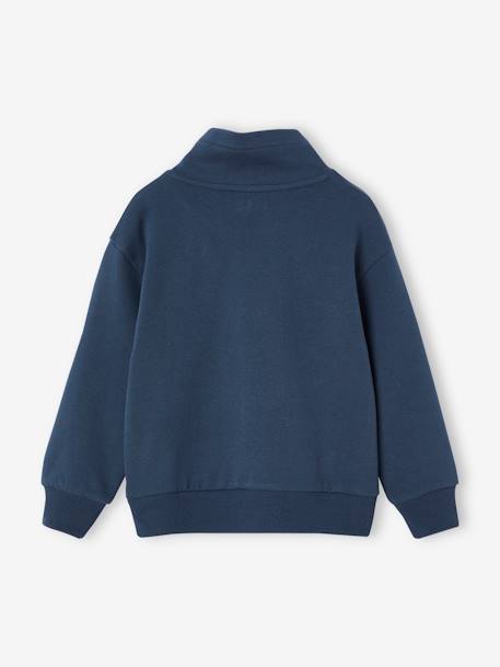 Sweat col snood imprimé garçon bleu nuit+noix de pécan 2 - vertbaudet enfant 