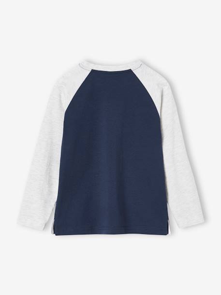 T-shirt motif ballon en relief garçon manches raglan contrastées bleu nuit 4 - vertbaudet enfant 