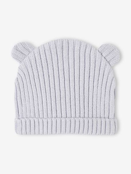 Ensemble bébé combinaison en tricot et bonnet à oreilles assorti bleu pâle 4 - vertbaudet enfant 