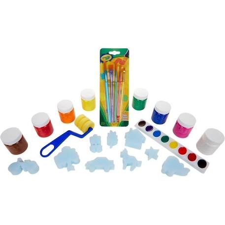 Créatif - CRAYOLA - Mon Coffret de Peinture - Peintures variées non tachantes! Dès 4 ans VERT 3 - vertbaudet enfant 