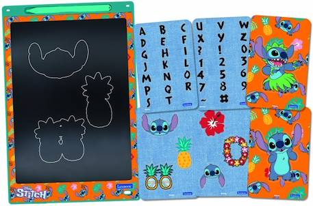 Tablette à Dessins éducative encre électronique multicolore 28cm avec pochoirs Stitch MULTICOLORE 2 - vertbaudet enfant 