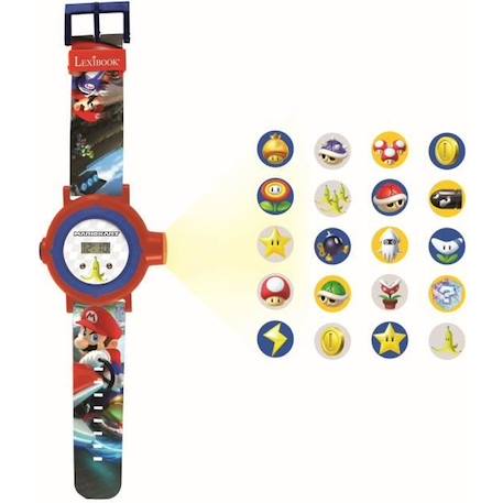 Montre digitale de projection Mario Kart - LEXIBOOK - 20 images à projeter ROUGE 1 - vertbaudet enfant 