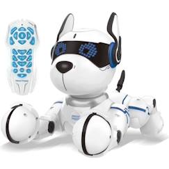 Jouet-Jeux d'imagination-Voitures et animaux télécommandés-POWER PUPPY - Mon chien robot savant programmable et tactile avec télécommande - LEXIBOOK