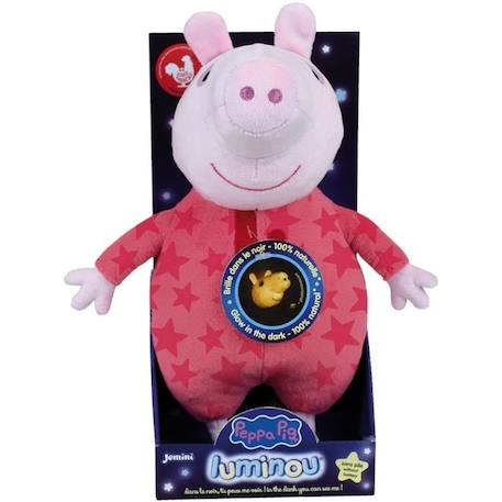 Pecluhe lumineuse naturelle PEPPA PIG - Jemini - environ 25 cm - fonctionne sans pile ROSE 2 - vertbaudet enfant 