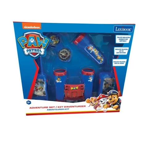 Kit d'aventurier Pat' Patrouille - Talkie-Walkies, jumelles, lampe torche et boussole BLEU 2 - vertbaudet enfant 