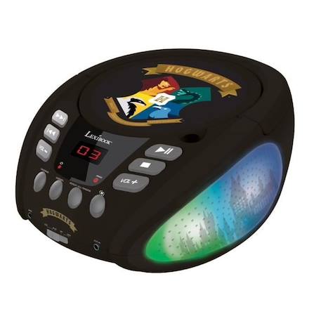 Lecteur CD Bluetooth Harry Potter avec effets lumineux NOIR 2 - vertbaudet enfant 