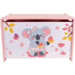 Coffre à jouets en bois pour enfant - FUN HOUSE - CALLY MIMI KOALA - Rose - 40x58x36 cm  - vertbaudet enfant