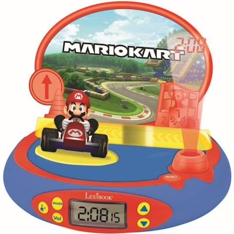 MARIO KART - Réveil Projecteur avec Sons du jeu vidéo Nintendo - LEXIBOOK BLEU 1 - vertbaudet enfant 