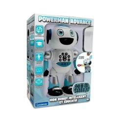 Jouet-Jeux éducatifs-Robots-Robot Programmable Powerman Advance - LEXIBOOK - Quiz, Musique, Jeux, Histoires - Télécommande - Blanc
