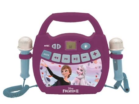 Enceinte Bluetooth La Reine des Neiges - LEXIBOOK - Effets Lumineux, Micros et Batterie Rechargeable VIOLET 1 - vertbaudet enfant 