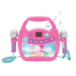 Jouet-Jeux éducatifs-Enceinte Bluetooth Licorne - LEXIBOOK - Effets Lumineux, Micros et Batterie Rechargeable