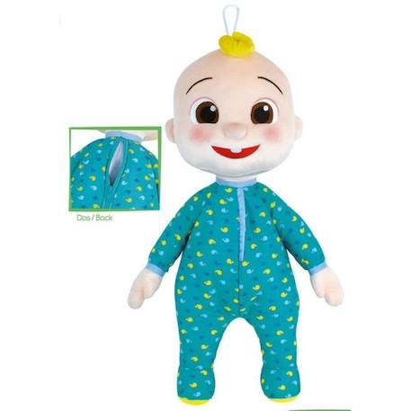 Jemini cocomelon peluche range pyjama bebe jj +/- 50 cm BLEU 2 - vertbaudet enfant 