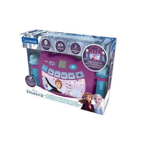 Enceinte Bluetooth La Reine des Neiges - LEXIBOOK - Effets Lumineux, Micros et Batterie Rechargeable VIOLET 5 - vertbaudet enfant 