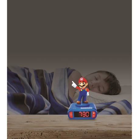 SUPER MARIO - Réveil digital avec veilleuse lumineuse en 3D et effets sonores - LEXIBOOK BLEU 3 - vertbaudet enfant 