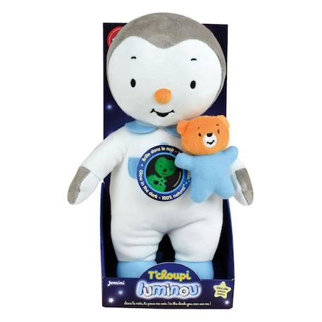 JEMINI Peluche T'choupi Luminou 25cm BLEU 4 - vertbaudet enfant 