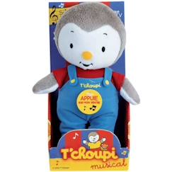 Jouet-Premier âge-Peluches-Jemini T'choupi peluche Tchoupi musical +/- 20cm