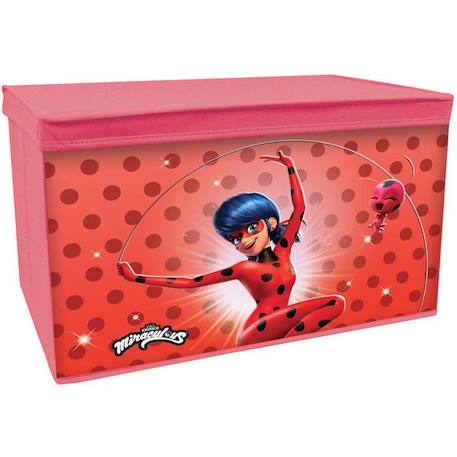 FUN HOUSE Miraculous Coffre à jouets - Pliable - 55,5 x 34,5 x 34 cm - Pour enfant ROUGE 1 - vertbaudet enfant 