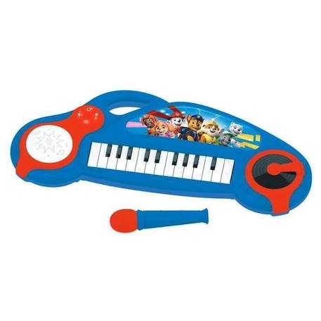 Piano électronique pour enfants La Pat’ Patrouille avec effets lumineux et microphone - 24 touches BLEU 1 - vertbaudet enfant 