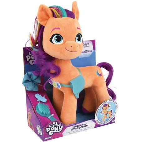 Jemini my little pony peluche sunny articulee +/- 30 cm avec 3 accessoires ORANGE 2 - vertbaudet enfant 