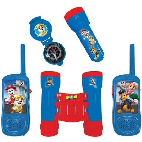 Kit d'aventurier Pat' Patrouille - Talkie-Walkies, jumelles, lampe torche et boussole BLEU 1 - vertbaudet enfant 