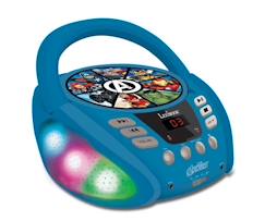 Jouet-Jeux éducatifs-Jeux scientifiques-Lecteur CD Bluetooth Avengers - Lexibook - Effets Lumineux - Enfant - Bleu