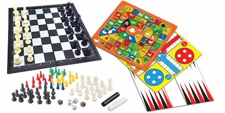 Jeux de société magnétiques – coffret 8 jeux en 1, De 2 à 6 joueurs BLANC 1 - vertbaudet enfant 