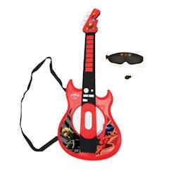 Jouet-Jeux d'imitation-Maison, bricolage et métiers-Guitare électronique lumineuse avec lunettes équipées d'un micro - Ladybug