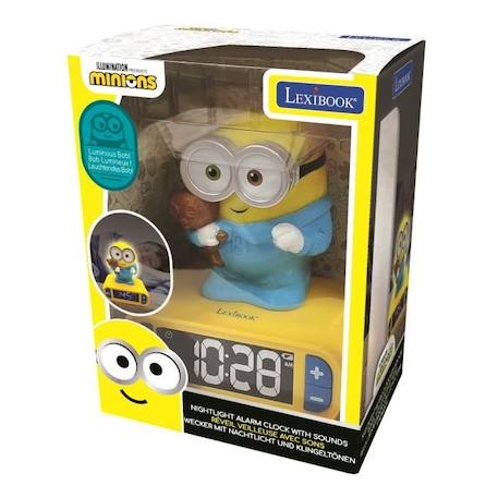 Réveil veilleuse enfant - LEXIBOOK - Les Minions - Effets sonores - Bob éclairant - Jaune JAUNE 5 - vertbaudet enfant 