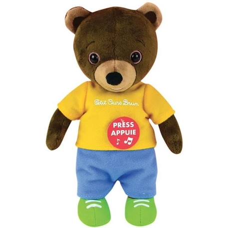 PETIT OURS BRUN Peluche Musicale Pour Enfants - 22 cm MARRON 1 - vertbaudet enfant 