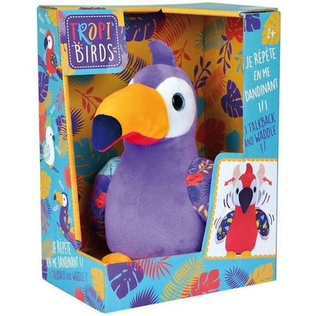 Peluche interactive Toucan TROPI'BIRDS PELUCHE INTERACTIVE - Jemini - environ 20 cm VIOLET 2 - vertbaudet enfant 