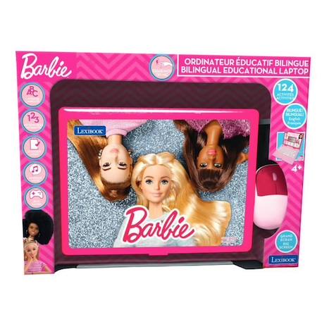 Ordinateur éducatif bilingue Barbie - LEXIBOOK - 124 Activités - Enfant - Rose et blanc ROSE 2 - vertbaudet enfant 