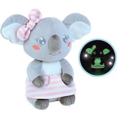 -Peluche lumineuse LIMINOU CALLY MIMI KOALA - JEMINI - ± 22 cm - Gris - Bleu, gris et rose - Mixte