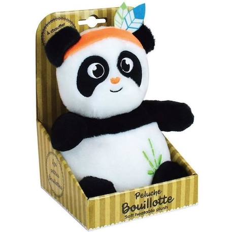 Peluche bouillotte INDIAN PANDA - JEMINI - H 21 cm - Blanc et noir - Bébé BLANC 3 - vertbaudet enfant 