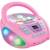 Lecteur CD Portable Bluetooth Licorne avec Effets Lumineux et USB ROSE 1 - vertbaudet enfant 