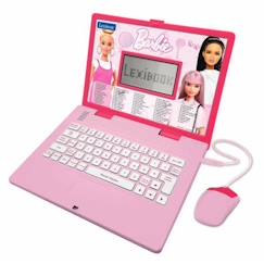 Ordinateur éducatif bilingue Barbie - LEXIBOOK - 124 Activités - Enfant - Rose et blanc  - vertbaudet enfant