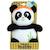 Peluche bouillotte INDIAN PANDA - JEMINI - H 21 cm - Blanc et noir - Bébé BLANC 2 - vertbaudet enfant 