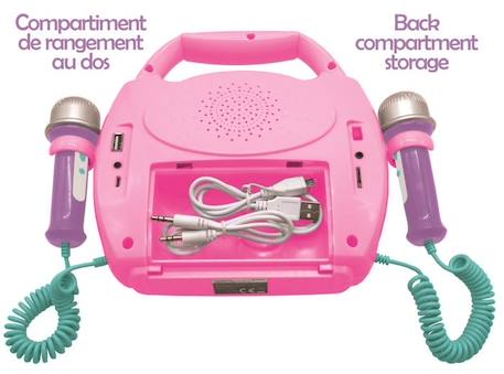 Enceinte Bluetooth Licorne - LEXIBOOK - Effets Lumineux, Micros et Batterie Rechargeable ROSE 4 - vertbaudet enfant 