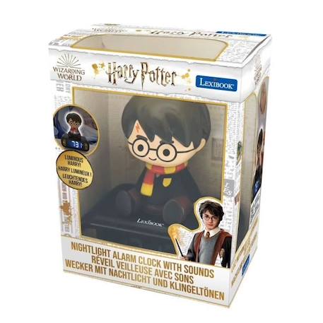 Réveil digital avec veilleuse lumineuse Harry Potter en 3D et effets sonores NOIR 5 - vertbaudet enfant 