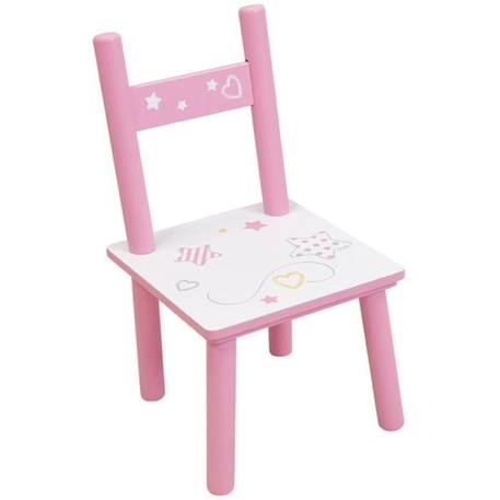 FUN HOUSE - Table licorne h 41,5 cm x l 61 cm x p 42 cm avec une chaise h 49,5 cm x l 31 cm x p 31,5 cm pour enfant ROSE 3 - vertbaudet enfant 