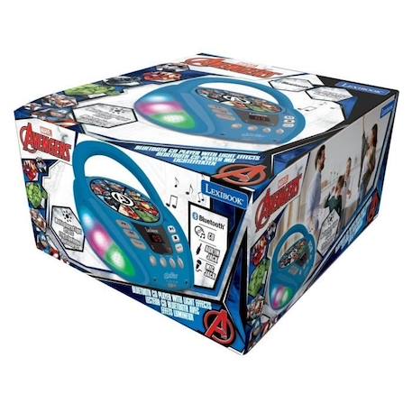 Lecteur CD Bluetooth Avengers - Lexibook - Effets Lumineux - Enfant - Bleu BLEU 5 - vertbaudet enfant 