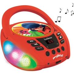 Jouet-Jeux éducatifs-Jeux scientifiques-Lecteur CD Bluetooth lumineux Miraculous - LEXIBOOK - MIRACULOUS - CD/CD-R/CD-RW - Bluetooth 5.0 - Enfant