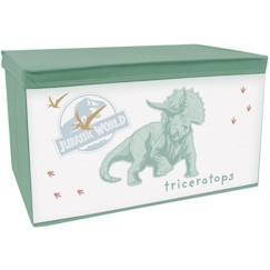 Chambre et rangement-FUN HOUSE Jurrasic World Coffre à jouets dinosaures - Pliable - 55,5 x 34,5 x 34 cm - Pour enfant