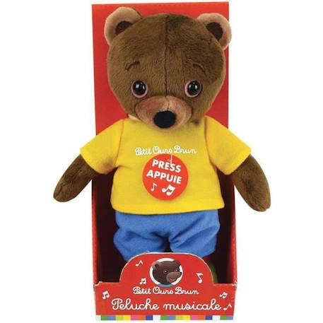 PETIT OURS BRUN Peluche Musicale Pour Enfants - 22 cm MARRON 2 - vertbaudet enfant 