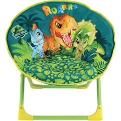 Chambre et rangement-Chambre-FUN HOUSE JURASSIC WORLD Siege lune dinosaures - Pliable - H.47 x l.54 x P.42 cm - Pour enfant