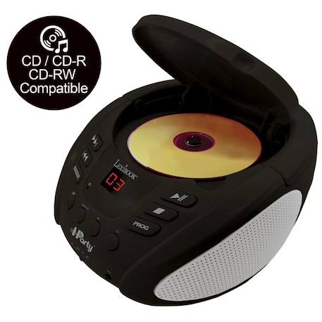 Lecteur CD Bluetooth LEXIBOOK iParty avec Effets Lumineux et USB - Pour Enfant - Noir NOIR 2 - vertbaudet enfant 