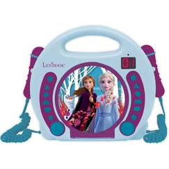 Jouet-Lecteur CD portable avec 2 microphones La Reine des Neiges - LEXIBOOK