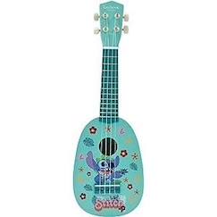 Jouet-Jeux d'imitation-Ukulele Stitch en bois avec cordes en nylon - 53 cm