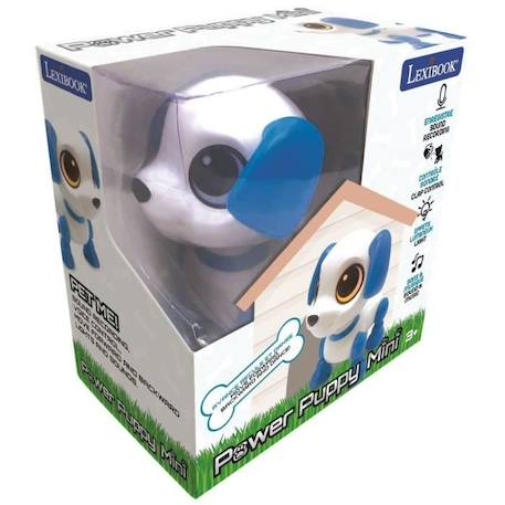 Power Puppy Mini - Chien robot avec effets lumineux et sonores, contrôle par claquement de main, répétition BLANC 5 - vertbaudet enfant 