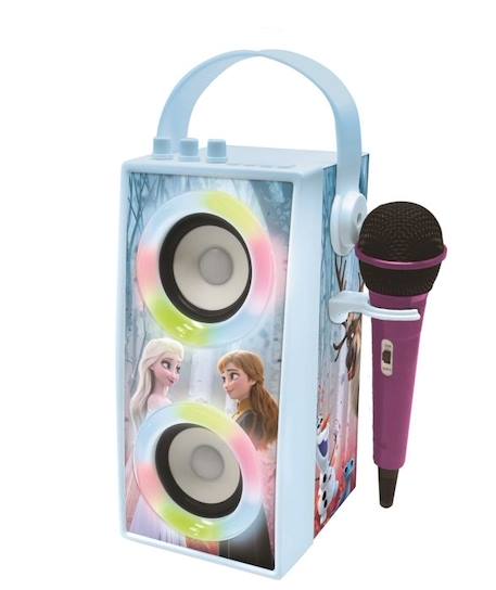 Enceinte Karaoké Enfant - LEXIBOOK - La Reine des Neiges - Bluetooth V5.0 - Effets Lumineux BLEU 1 - vertbaudet enfant 