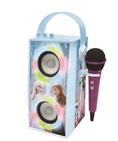 Jouet-Multimédia-Enceinte Karaoké Enfant - LEXIBOOK - La Reine des Neiges - Bluetooth V5.0 - Effets Lumineux